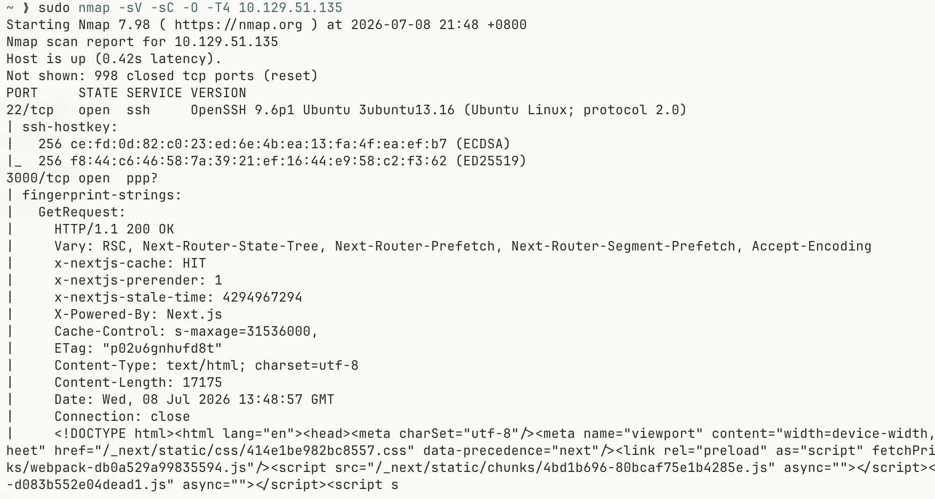 nmap result